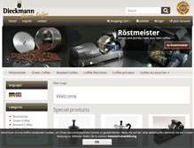 Tablet Screenshot of dieckmann-aroma-kaffee.de